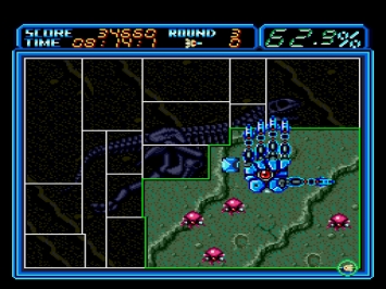 Ultimate Qix Volfied Mega Drive Screenshot